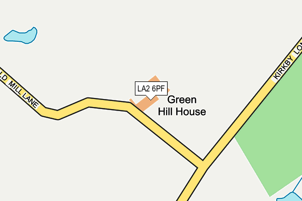 LA2 6PF map - OS OpenMap – Local (Ordnance Survey) LA2 6PF map - OS OpenMap – Local (Ordnance Survey)