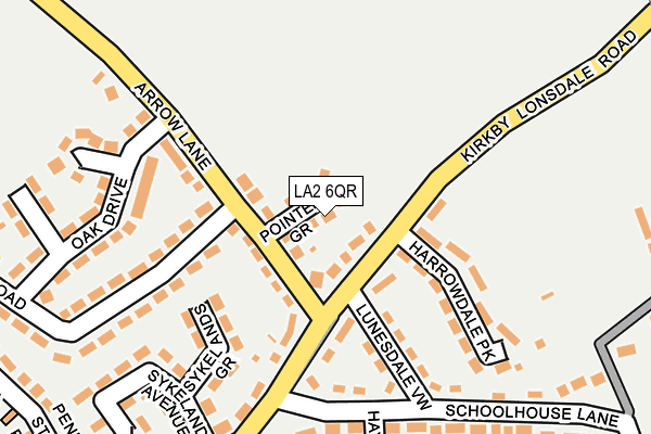 LA2 6QR map - OS OpenMap – Local (Ordnance Survey) LA2 6QR map - OS OpenMap – Local (Ordnance Survey)