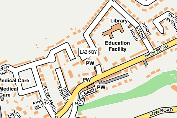 LA2 6QY map - OS OpenMap – Local (Ordnance Survey) LA2 6QY map - OS OpenMap – Local (Ordnance Survey)
