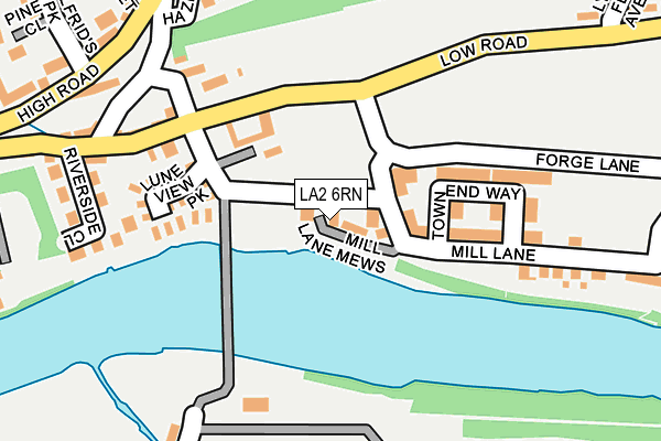 LA2 6RN map - OS OpenMap – Local (Ordnance Survey) LA2 6RN map - OS OpenMap – Local (Ordnance Survey)