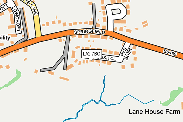 LA2 7BG map - OS OpenMap – Local (Ordnance Survey) LA2 7BG map - OS OpenMap – Local (Ordnance Survey)