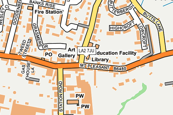 LA2 7JU map - OS OpenMap – Local (Ordnance Survey) LA2 7JU map - OS OpenMap – Local (Ordnance Survey)