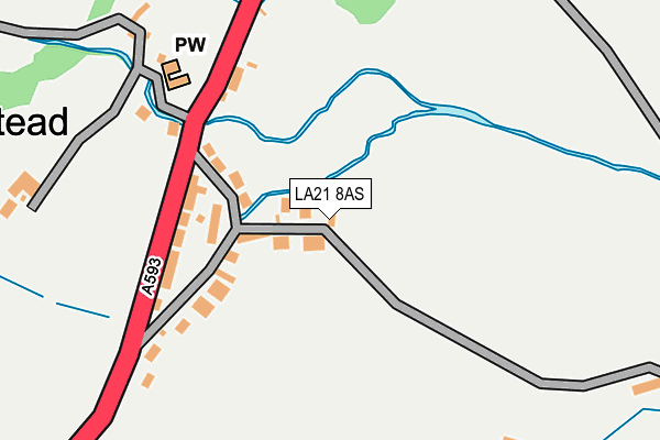 LA21 8AS map - OS OpenMap – Local (Ordnance Survey)
