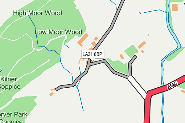 LA21 8BP map - OS OpenMap – Local (Ordnance Survey) LA21 8BP map - OS OpenMap – Local (Ordnance Survey)