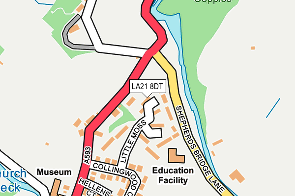 LA21 8DT map - OS OpenMap – Local (Ordnance Survey) LA21 8DT map - OS OpenMap – Local (Ordnance Survey)