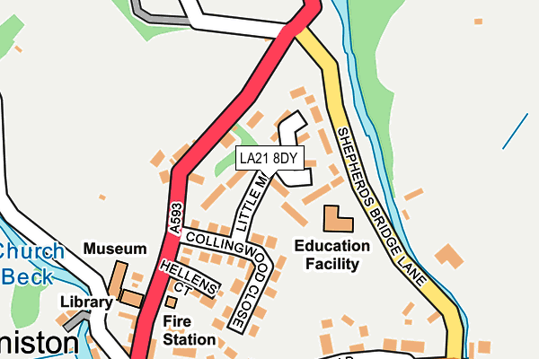 LA21 8DY map - OS OpenMap – Local (Ordnance Survey) LA21 8DY map - OS OpenMap – Local (Ordnance Survey)