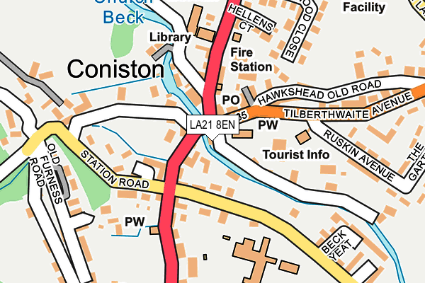 LA21 8EN map - OS OpenMap – Local (Ordnance Survey) LA21 8EN map - OS OpenMap – Local (Ordnance Survey)