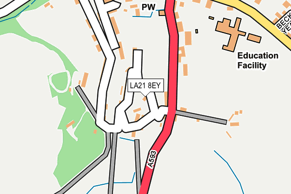 LA21 8EY map - OS OpenMap – Local (Ordnance Survey) LA21 8EY map - OS OpenMap – Local (Ordnance Survey)