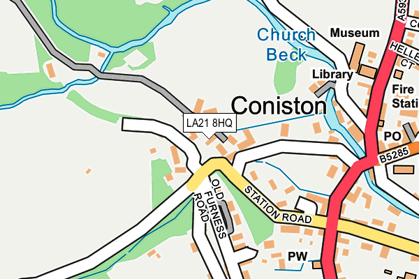 LA21 8HQ map - OS OpenMap – Local (Ordnance Survey)