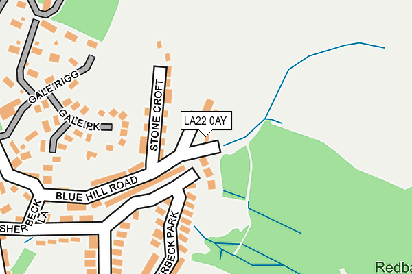 LA22 0AY map - OS OpenMap – Local (Ordnance Survey) LA22 0AY map - OS OpenMap – Local (Ordnance Survey)