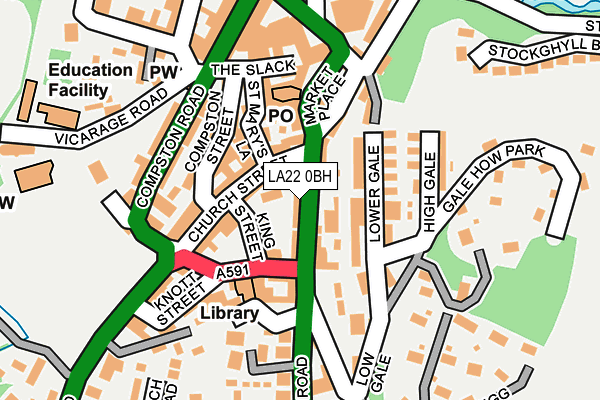 LA22 0BH map - OS OpenMap – Local (Ordnance Survey) LA22 0BH map - OS OpenMap – Local (Ordnance Survey)