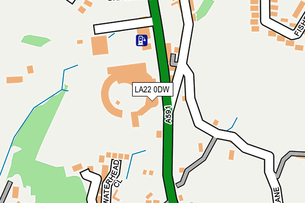LA22 0DW map - OS OpenMap – Local (Ordnance Survey) LA22 0DW map - OS OpenMap – Local (Ordnance Survey)