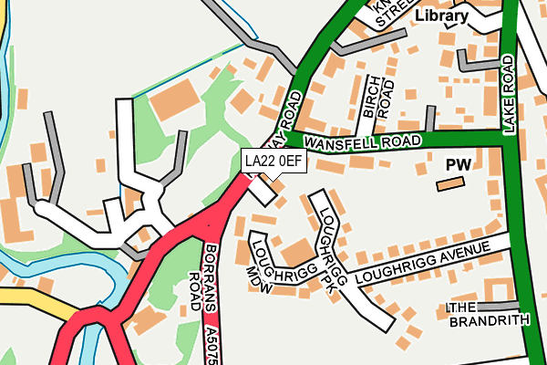 LA22 0EF map - OS OpenMap – Local (Ordnance Survey) LA22 0EF map - OS OpenMap – Local (Ordnance Survey)