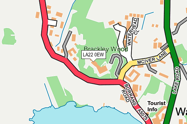 LA22 0EW map - OS OpenMap – Local (Ordnance Survey) LA22 0EW map - OS OpenMap – Local (Ordnance Survey)
