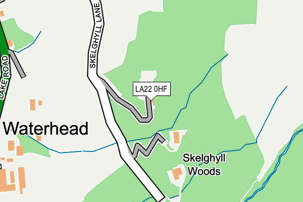 LA22 0HF map - OS OpenMap – Local (Ordnance Survey) LA22 0HF map - OS OpenMap – Local (Ordnance Survey)