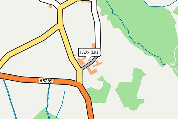 LA22 0JU map - OS OpenMap – Local (Ordnance Survey) LA22 0JU map - OS OpenMap – Local (Ordnance Survey)