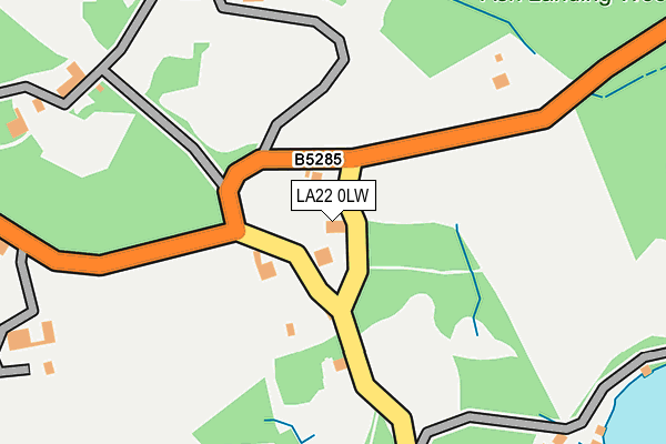 LA22 0LW map - OS OpenMap – Local (Ordnance Survey) LA22 0LW map - OS OpenMap – Local (Ordnance Survey)