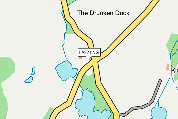 LA22 0NG map - OS OpenMap – Local (Ordnance Survey) LA22 0NG map - OS OpenMap – Local (Ordnance Survey)