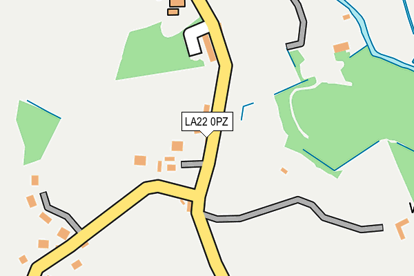 LA22 0PZ map - OS OpenMap – Local (Ordnance Survey) LA22 0PZ map - OS OpenMap – Local (Ordnance Survey)