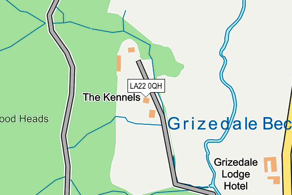 LA22 0QH map - OS OpenMap – Local (Ordnance Survey) LA22 0QH map - OS OpenMap – Local (Ordnance Survey)