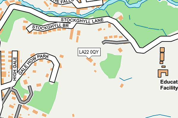 LA22 0QY map - OS OpenMap – Local (Ordnance Survey) LA22 0QY map - OS OpenMap – Local (Ordnance Survey)