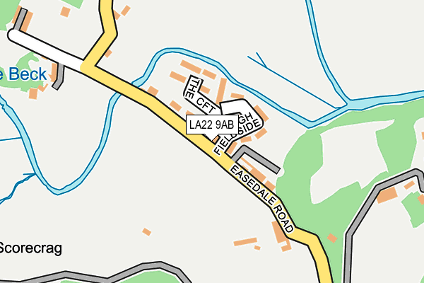 LA22 9AB map - OS OpenMap – Local (Ordnance Survey) LA22 9AB map - OS OpenMap – Local (Ordnance Survey)