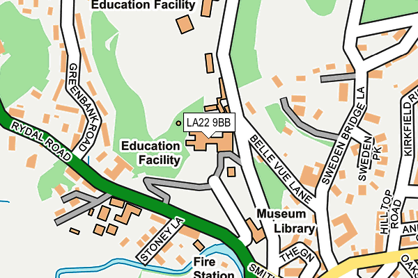 LA22 9BB map - OS OpenMap – Local (Ordnance Survey) LA22 9BB map - OS OpenMap – Local (Ordnance Survey)
