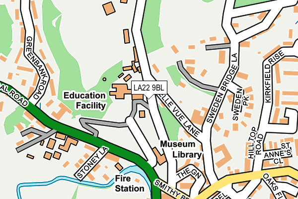 LA22 9BL map - OS OpenMap – Local (Ordnance Survey) LA22 9BL map - OS OpenMap – Local (Ordnance Survey)
