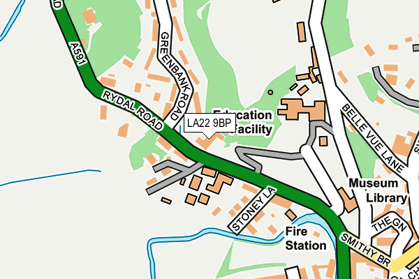 LA22 9BP map - OS OpenMap – Local (Ordnance Survey) LA22 9BP map - OS OpenMap – Local (Ordnance Survey)