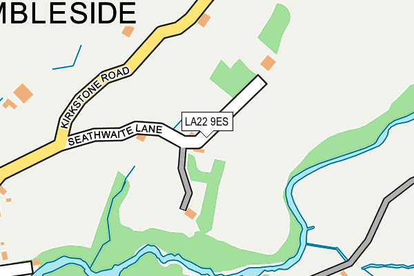 LA22 9ES map - OS OpenMap – Local (Ordnance Survey) LA22 9ES map - OS OpenMap – Local (Ordnance Survey)