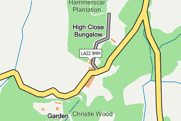 LA22 9HH map - OS OpenMap – Local (Ordnance Survey) LA22 9HH map - OS OpenMap – Local (Ordnance Survey)