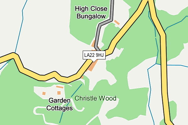 LA22 9HJ map - OS OpenMap – Local (Ordnance Survey) LA22 9HJ map - OS OpenMap – Local (Ordnance Survey)