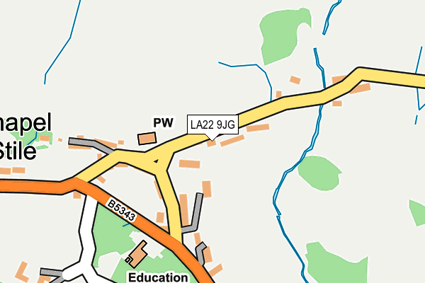 LA22 9JG map - OS OpenMap – Local (Ordnance Survey) LA22 9JG map - OS OpenMap – Local (Ordnance Survey)