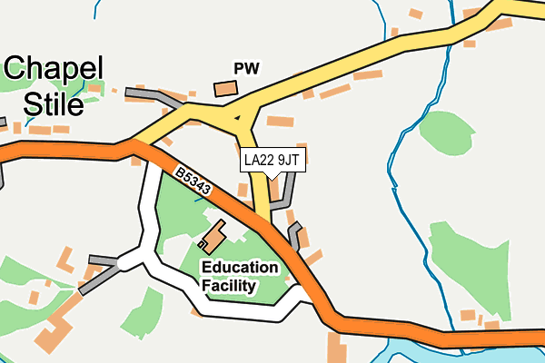 LA22 9JT map - OS OpenMap – Local (Ordnance Survey) LA22 9JT map - OS OpenMap – Local (Ordnance Survey)