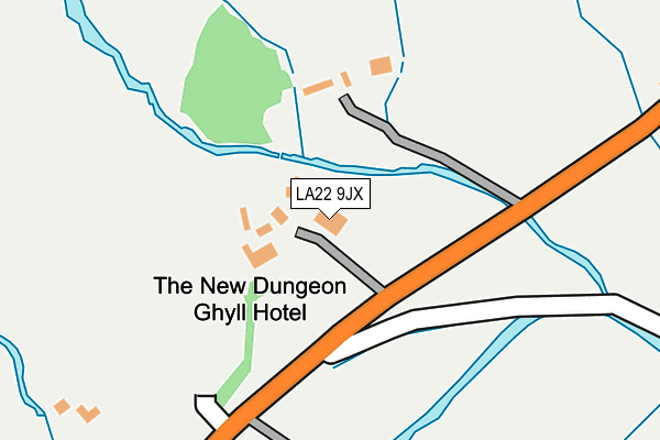 LA22 9JX map - OS OpenMap – Local (Ordnance Survey) LA22 9JX map - OS OpenMap – Local (Ordnance Survey)