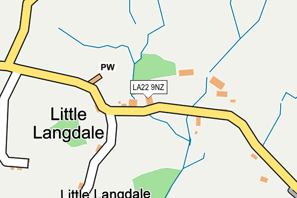LA22 9NZ map - OS OpenMap – Local (Ordnance Survey) LA22 9NZ map - OS OpenMap – Local (Ordnance Survey)