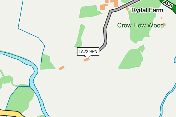 LA22 9PN map - OS OpenMap – Local (Ordnance Survey) LA22 9PN map - OS OpenMap – Local (Ordnance Survey)