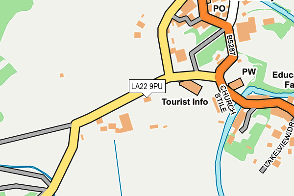 LA22 9PU map - OS OpenMap – Local (Ordnance Survey) LA22 9PU map - OS OpenMap – Local (Ordnance Survey)