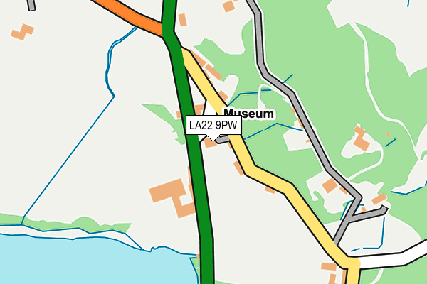 LA22 9PW map - OS OpenMap – Local (Ordnance Survey) LA22 9PW map - OS OpenMap – Local (Ordnance Survey)