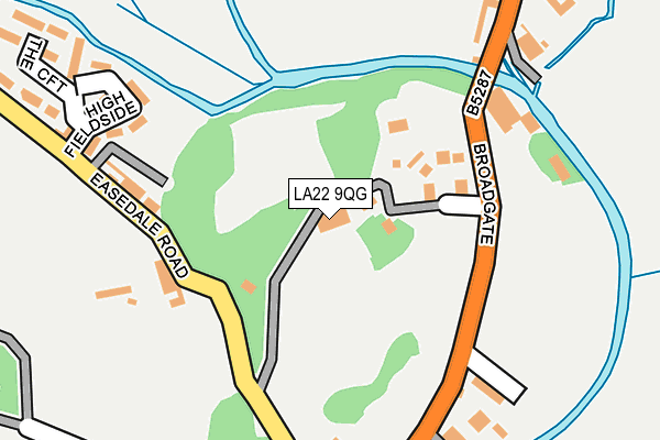 LA22 9QG map - OS OpenMap – Local (Ordnance Survey) LA22 9QG map - OS OpenMap – Local (Ordnance Survey)