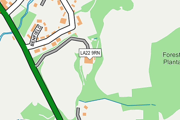 LA22 9RN map - OS OpenMap – Local (Ordnance Survey) LA22 9RN map - OS OpenMap – Local (Ordnance Survey)