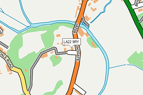 LA22 9RY map - OS OpenMap – Local (Ordnance Survey) LA22 9RY map - OS OpenMap – Local (Ordnance Survey)