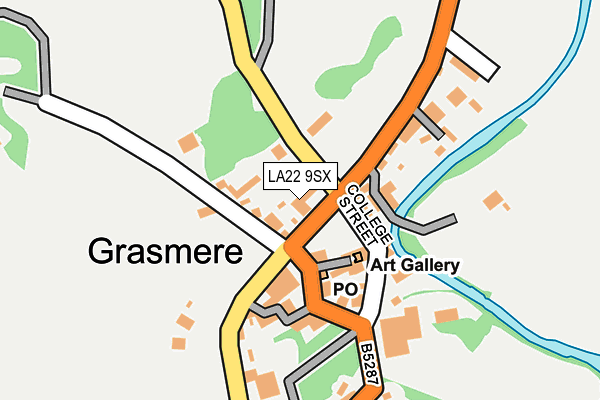 LA22 9SX map - OS OpenMap – Local (Ordnance Survey) LA22 9SX map - OS OpenMap – Local (Ordnance Survey)