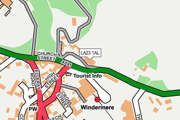 LA23 1AL map - OS OpenMap – Local (Ordnance Survey) LA23 1AL map - OS OpenMap – Local (Ordnance Survey)