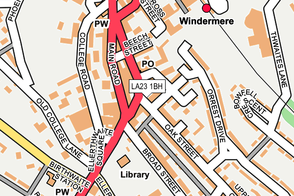 LA23 1BH map - OS OpenMap – Local (Ordnance Survey) LA23 1BH map - OS OpenMap – Local (Ordnance Survey)