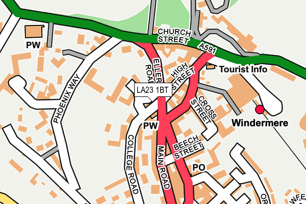 LA23 1BT map - OS OpenMap – Local (Ordnance Survey) LA23 1BT map - OS OpenMap – Local (Ordnance Survey)