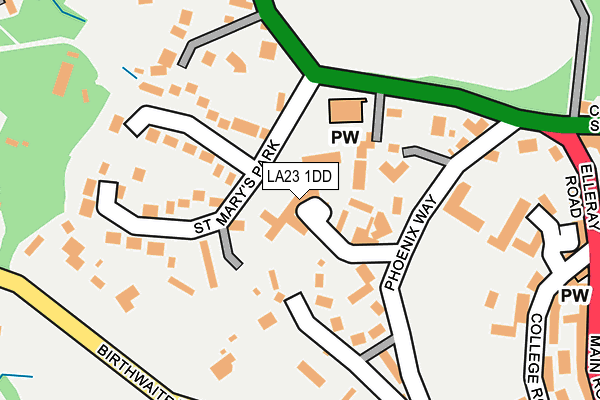 LA23 1DD map - OS OpenMap – Local (Ordnance Survey) LA23 1DD map - OS OpenMap – Local (Ordnance Survey)