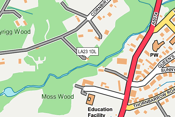 LA23 1DL map - OS OpenMap – Local (Ordnance Survey)