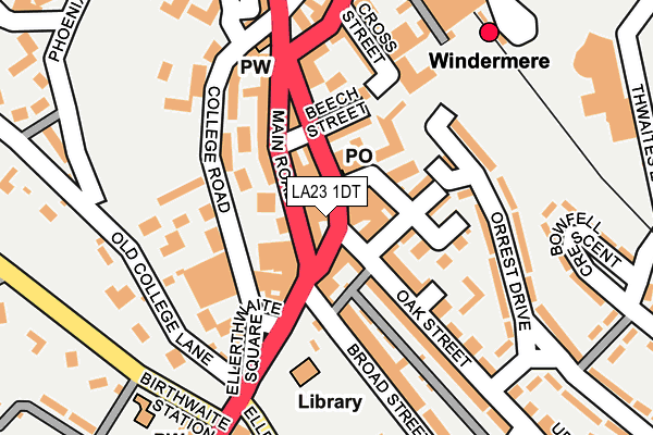 LA23 1DT map - OS OpenMap – Local (Ordnance Survey) LA23 1DT map - OS OpenMap – Local (Ordnance Survey)