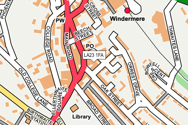 LA23 1FA map - OS OpenMap – Local (Ordnance Survey) LA23 1FA map - OS OpenMap – Local (Ordnance Survey)